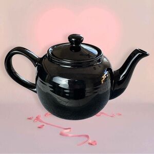 Black Teapot Old Amsterdam Lead Free Microwave Safe 2 Cup